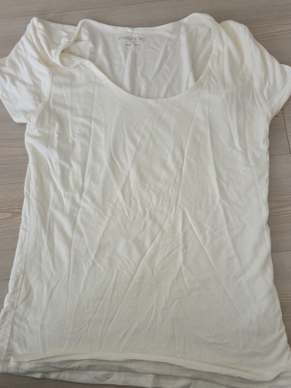 Maurices White Scoop Neck Long Sleeve Tee